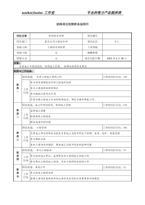 置业公司结构项目经理职务说明书