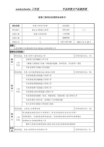 置业公司配套工程项目经理职务说明书