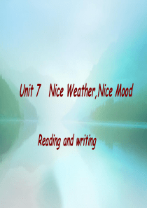 (完整版)Unit-7--Nice-weather--nice-mood