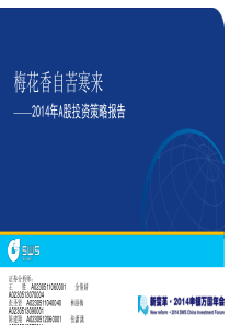 0-2梅花香自苦寒来-X年A股投资策略报告