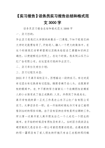 【实习报告】话务员实习报告总结和格式范文3000字