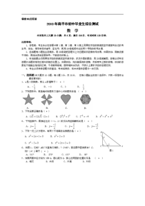 2010南平市中考数学试卷(扫描)