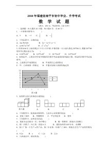 2010年南平市中考数学试题及答案