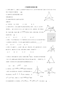 八年级上数学期中经典练习题