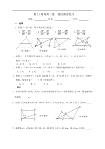 八下第11周每周一练 相似图形复习