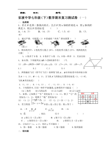 官渡中学七年级(下)数学期末复习测试卷