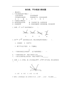 平行线与相交线复习题