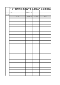 翅果成果展示活动项目推进表模板