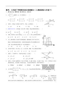 七年级下人教新课标期末综合检测题D--数学