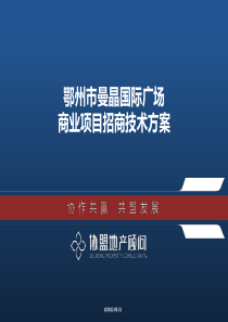 XXXX年湖北鄂州曼晶国际广场商业项目招商