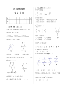 初一数学下册期中试卷