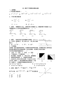 初一数学下学期期末模拟试题(D)