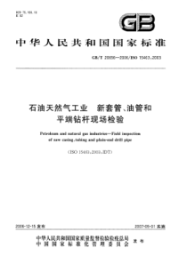 GBT 20656-2006 石油天然气工业 新套管、油管和平端钻杆现场检验