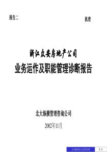 业务运作及职能管理诊断报告