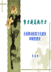 努力提高执行力