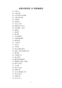 经典红歌老歌100首歌曲曲目-老哥红歌100首