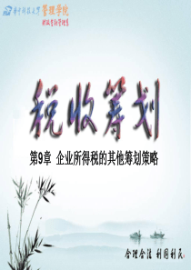 09企业所得税其他筹划策略