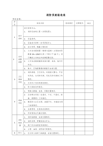 消防系统验收明细表