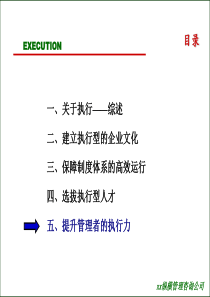 北大纵横内训讲义企业执行力第三部分