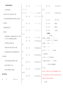 人教课标本四年级写字课教学计划教案