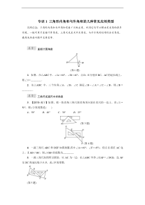 专训1 三角形内角和与外角和的几种常见应用类型