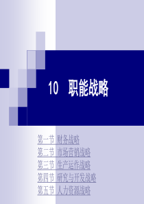 10职能战略