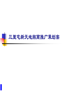 【培训课件】北京三里屯新天地招商推广策划案