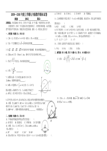 新疆农四师63中学-九年级数学上学期期末试卷及答案