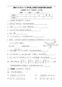 九年级期中试卷