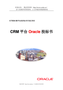 OracleTedaCRM投标书