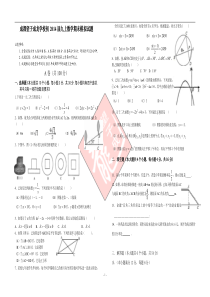 成都望子成龙学校初2014届九上数学期末模拟试题及答案