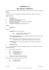 Standard 2.10.2 - Salt and Salt Products