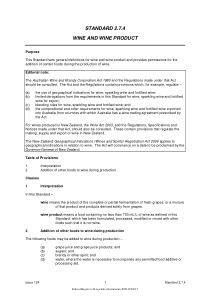 Standard 2.7.4 - Wine and Wine Product