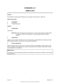 Standard 2.4.1 - Edible Oils