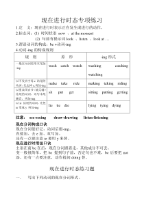 (完整版)现在进行时态练习题