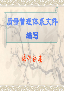 质量管理体系文件编写(ppt)