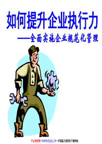 如何提升企业执行力--全面实施企业规范化管理(PPT126页)