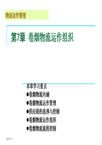 北京交通大学海滨学院物流运作管理第7章