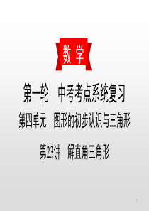 【必备】2020年数学中考复习讲解课件：解直角三角形