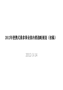 12年桑乐金便携式桑拿内销战略规划(初稿)--韩俊