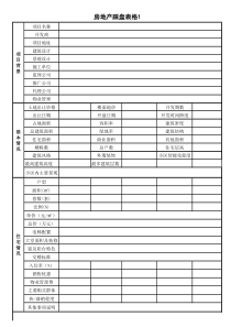 房地产踩盘表