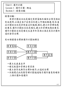 商业运作计划概述