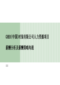 245-某时装公司人力资源项目薪酬分析及薪酬策略沟通(PP