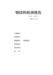 钢结构检测报告模板