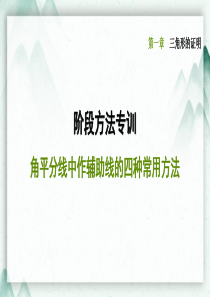 北师大版八年级数学下册-角平分线中作辅助线的四种常用方法