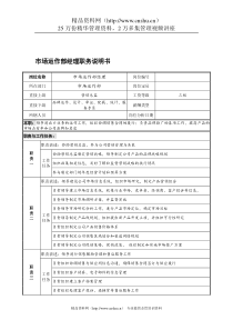 宁波华能贸易公司市场运作部经理职务说明书