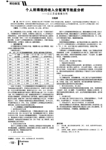 个人所得税的收入分配调节效应分析——以江苏省城镇为例