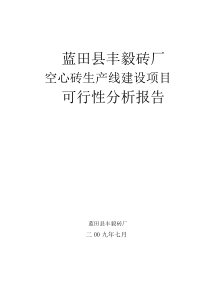 蓝田空心砖建设项目可行性研究报告(技术工艺)