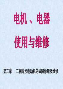 三相异步电动机的故障诊断及维修