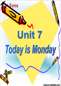 五年级下英语课件-Unit7-Today-is-Monday-5-北师大版(三起)【小学学科网】